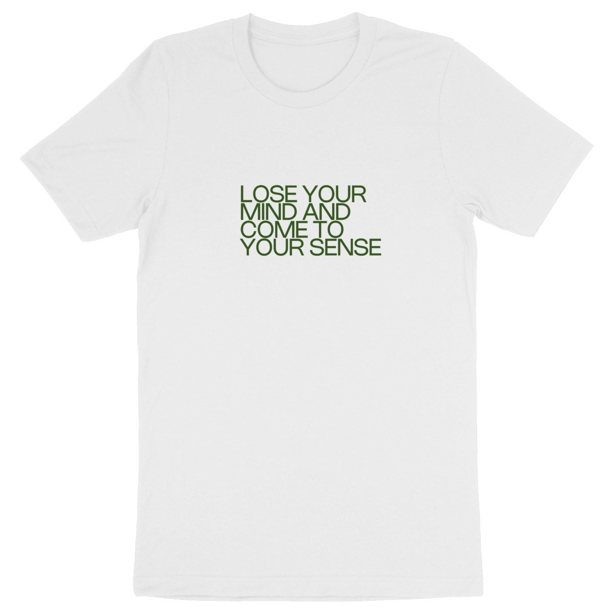 Custom tee-shirt, Perls, green on white, front visual_Yellow