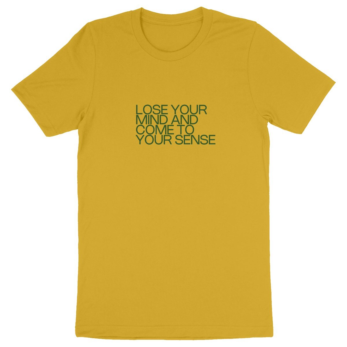 Custom tee-shirt, Perls, green on yellow, front visual_Yellow