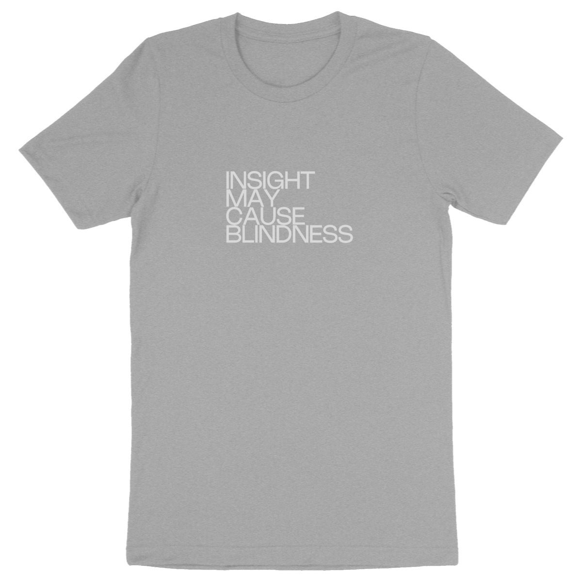 Ecological custom tee shirt, grey quote, front visual_Grey